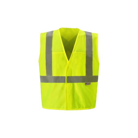 Flame Retardant Safety Vest, Large, Lime, Class 2